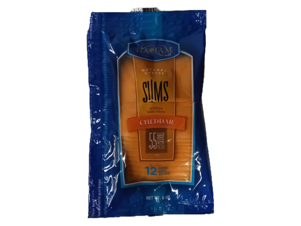 Haolam Cheddar Slice Cheese Slims, 6 Oz