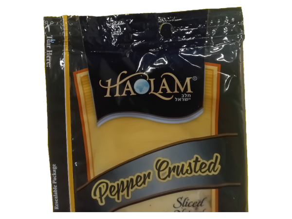 Haolam Pepper Crust Muenster Sliced Natural Cheese, 5 Oz