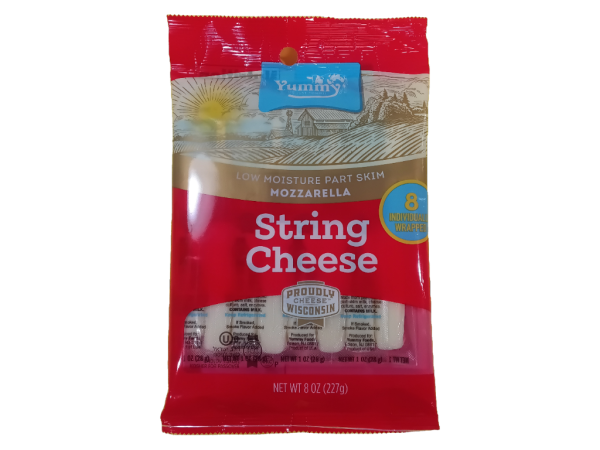 Yummy All Natural String Cheese, 12Pk