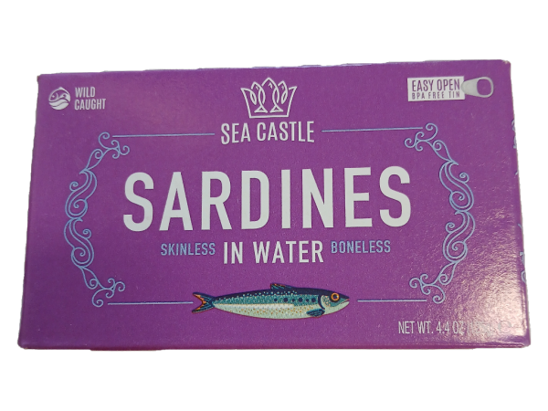 Sea Castle Sardines In Water Skinless/Boneless, 4.4 Oz