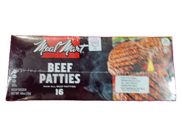 Meal Mart Beef Patties, 16 Ct