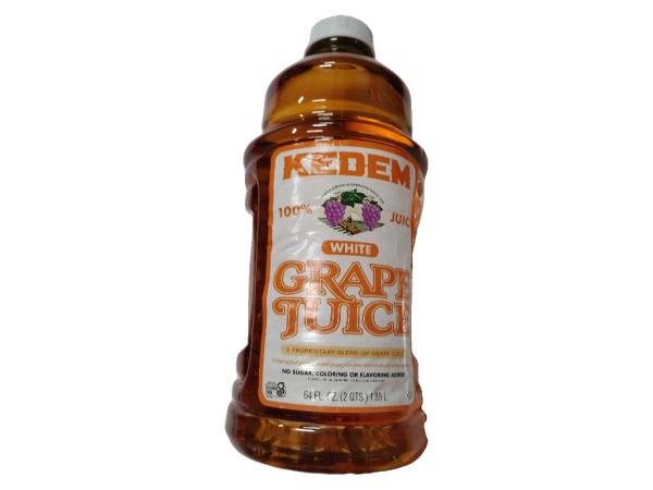 Kedem Grape Juice White (Plastic), 64 Oz
