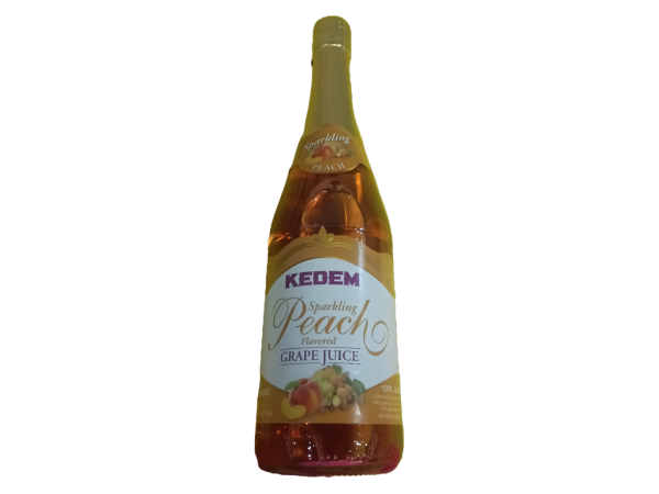 Kedem Sparkling Peach Grape Juice, 25.4 Oz