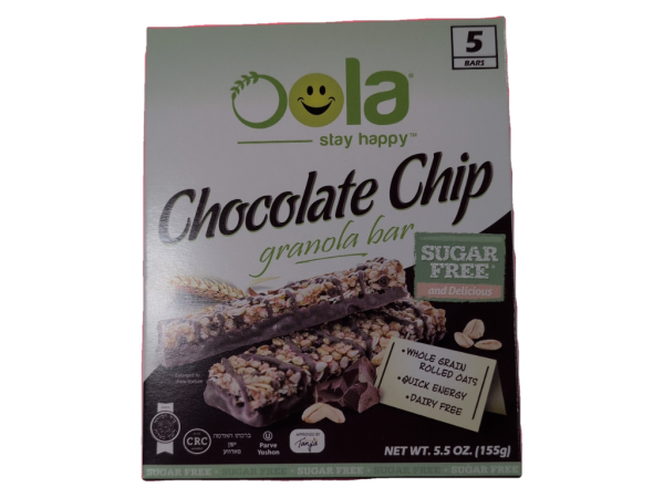 Oola Sugar Free Chocolatre Chip Granola Bar, 5.5 Oz
