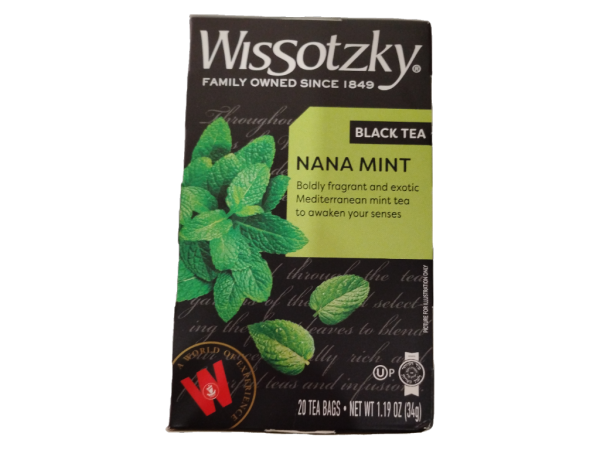 Wissotzky Nana Mint Black Tea, 20 Pk