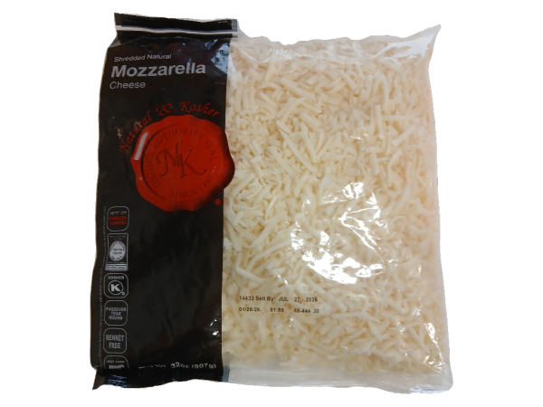 Natural Kosher Shredded Mozzarella 2 Lbs