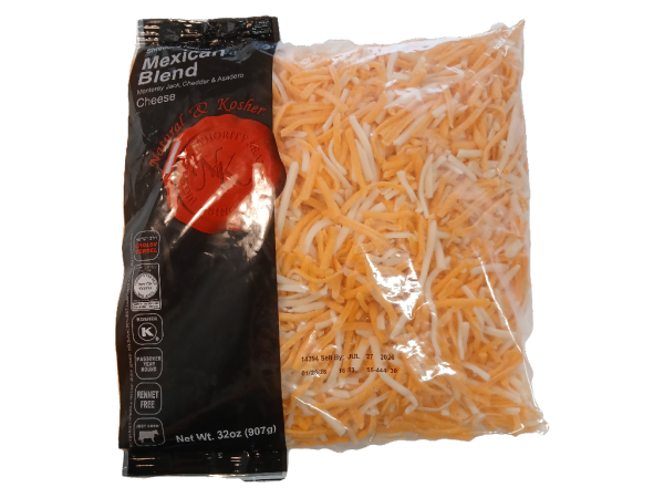 Natural & Kosher Shredded Natural Mexican Blend Monterey Jack, Cheddar & Asadero Cheese, 32 Oz
