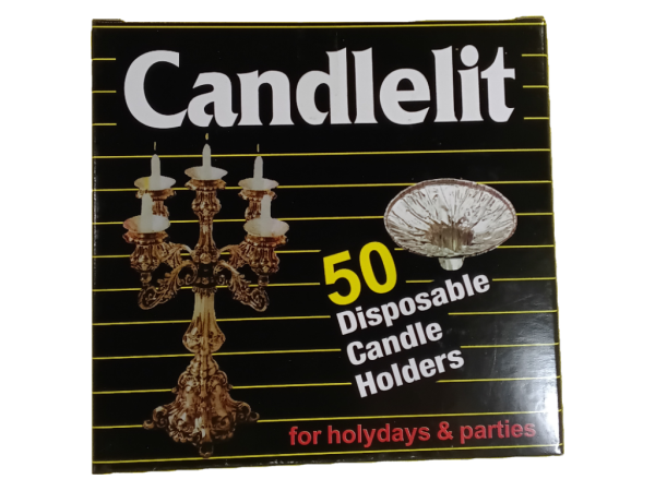 Candletit Disposable Candle Holders, 50 Ct