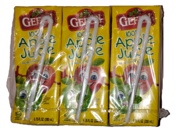 Gefen Boxdrink 3Pk Apple Juice, 6.75 Oz