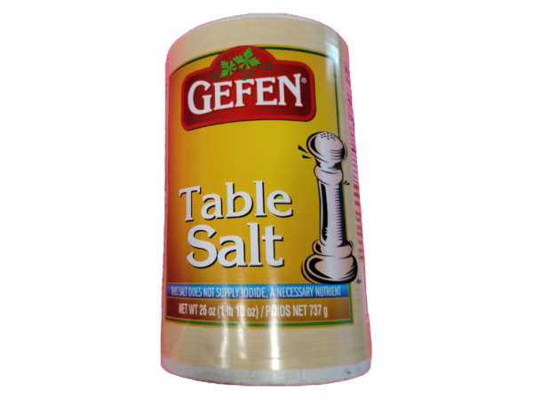 Gefen table salt, 26 oz