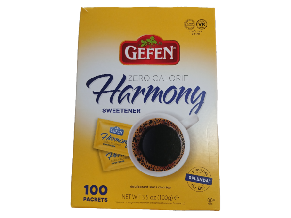 Gefen Zero Calorie Harmony Sweetener, 100 Pkt