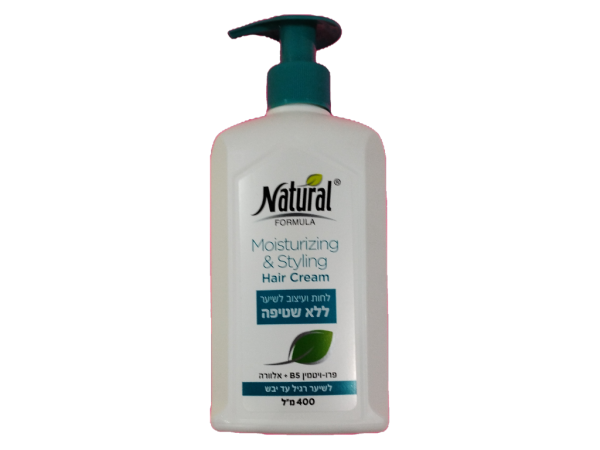 Natural Formula Moisturizing & Styling Hair Cream with Pro-Vitamin B5 & Aloe Vera, 13.5 Oz