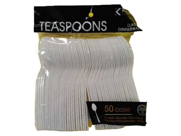 Kitchen Selection White Tea Spoons, 50 Ct