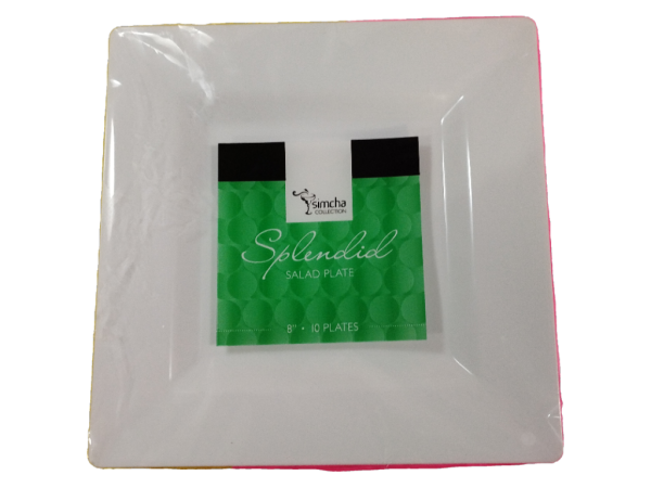 Simcha Collecti Sensation Salad Plates White 8, 10 Ct