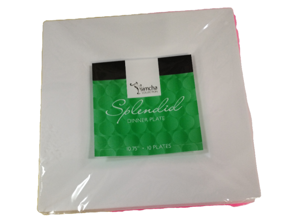 Simcha Collecti Sensation Dinner Plates White, 10 Ct
