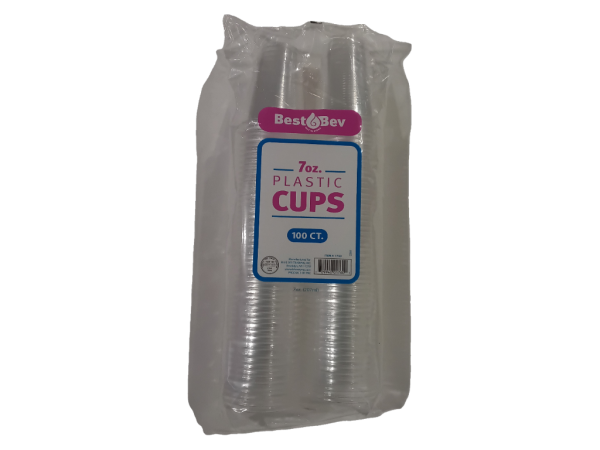 Best Bev 7 Oz Plastic Cups, 100 Ct