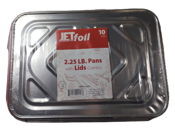 Jet Foil 2.25 Lb Aluminum Pans With Lids, 10 Ct