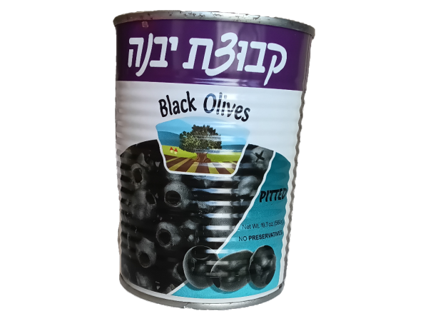 Kvuzat Yavne Pitted Black Olives, 19.7 Oz