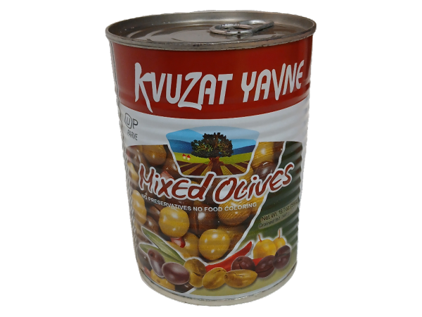 Kvuzat Yavne Mixed Olives Can, 19.7 Oz