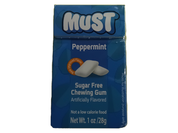 Elite Must Gum, Peppermint, Sugar Free, 1.06 Oz