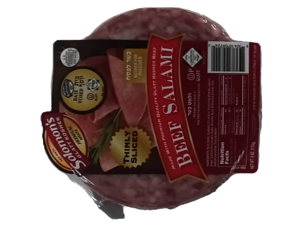 Solomons Beef Salami Sliced, 6 Oz