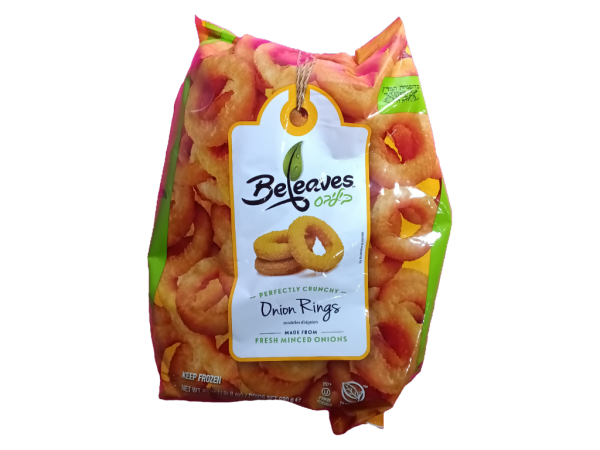 Beleaves Onion Rings Frozen, 24 Oz