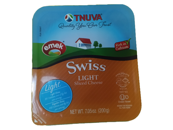 Tnuva Swiss Cheese Light Sliced, 7.05oz