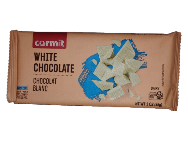 Carmit White Chocolate Bar, 3 Oz