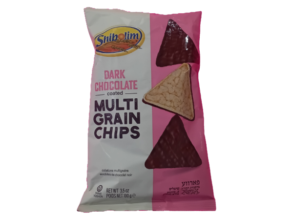 Shibolim Multigrain Chips Dark Choc, 3.5 Oz