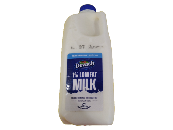 Devash 1% Low Fat Milk (Blue), 64 Oz