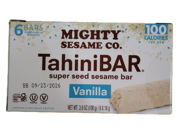 Mighty Sesame Co. Tahini Bars Vanilla Mighty Sesame, 3.8 Oz