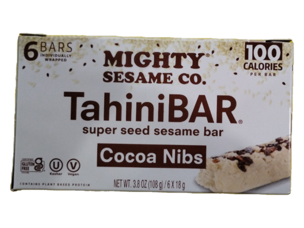 Mighty Sesame Co. Tahini Bars Cocoa Nibs, 3.8 Oz