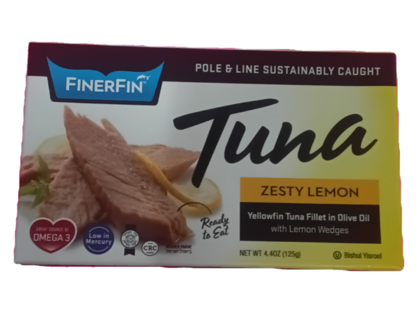 Finerfin Tuna Zesty Lemon Yellowfin Tuna Fillet In Olive Oil, 4.4 Oz