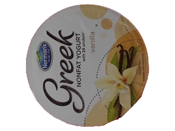 Norman's vanilla greek yogurt, 6 oz