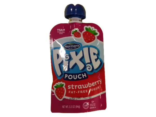 Norman's Pixie Pouch Strawberry Fat-Free Yogurt, 3.3 Oz