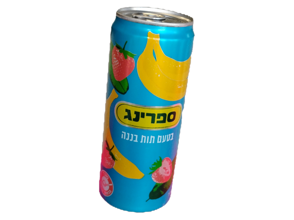 Spring strawberry banana can, 11 oz