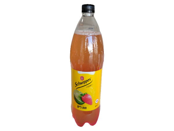 Schweppes strawberry lime soda, 50.7 oz
