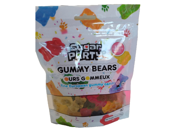 Sugar party gummy bears, 6 oz