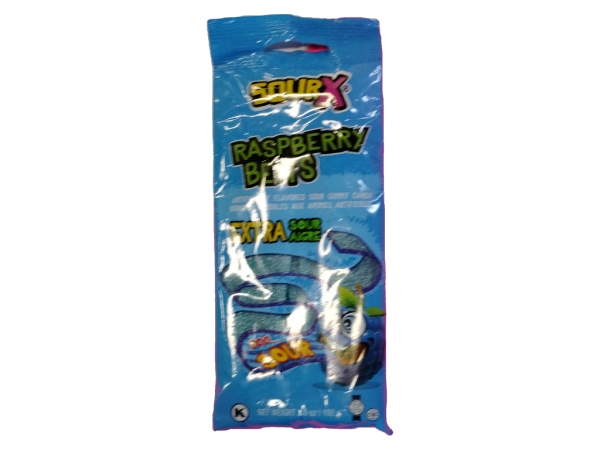 Sourx extra sour raspberry belts, 3.5 oz