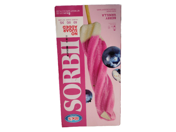 Abe's Sorbii Berry Vanilla Ices, 6Pk
