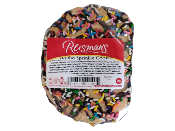 Reisman's Jumbo Colored Sprinkle Cookie, 3oz
