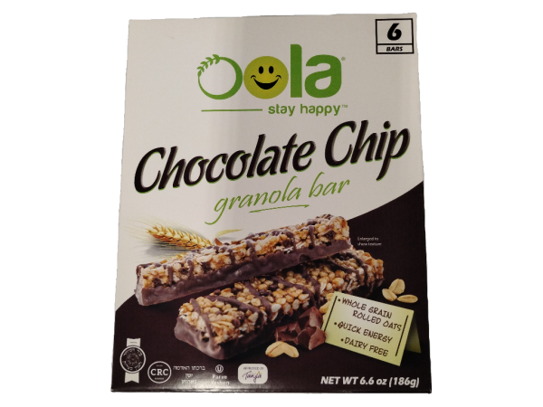 Oola Sugar Free Chocolatre Chip Granola Bar, 6.6oz