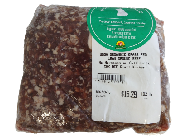 OKM/RCF - USDA Organnic Grass Fed Lean Ground Beef
