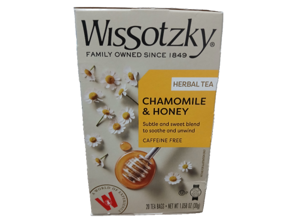 Wissotzky Chamomile & Honey Tea, 20Pk