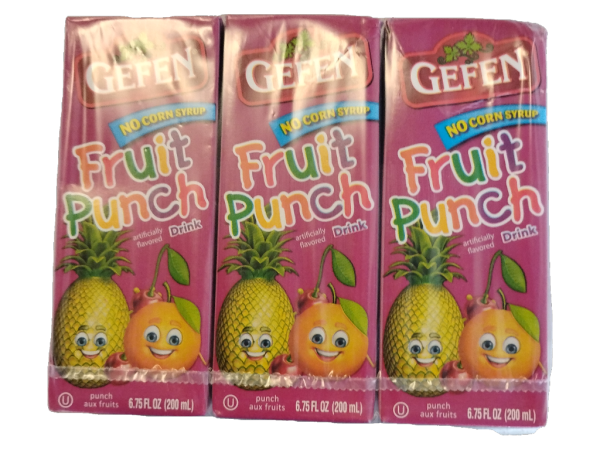 Gefen Boxdrink 3Pk Fruit Punch Drink, 8.45oz