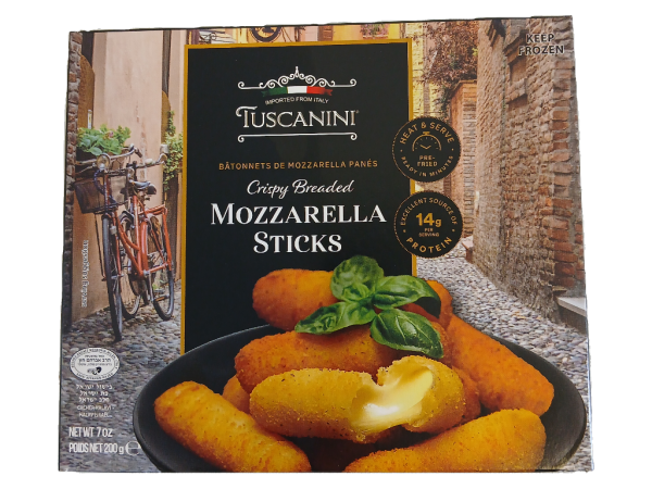 Tuscanini Crispy Breaded Mozzarella Sticks, 7oz