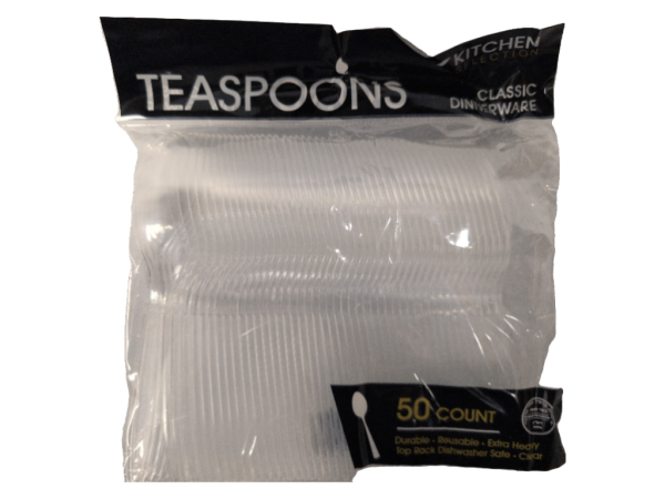 Kitchen Collect Clear Tea Spoons Deluxe, 50 ct