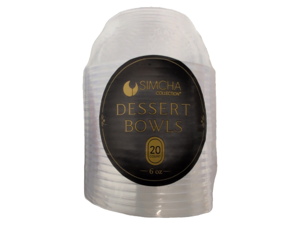 Simcha Collecti Clear Hard 6oz Dessert Bowls, 20 ct