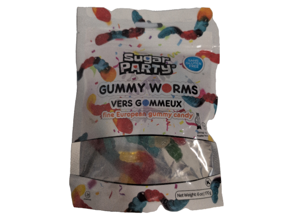 Sugar Party Gummy Worms, 6oz