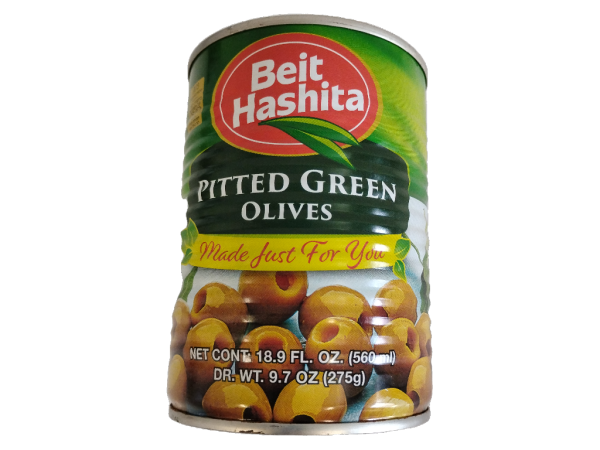 Beit Hashita Pitted Green Olives, 18.9oz